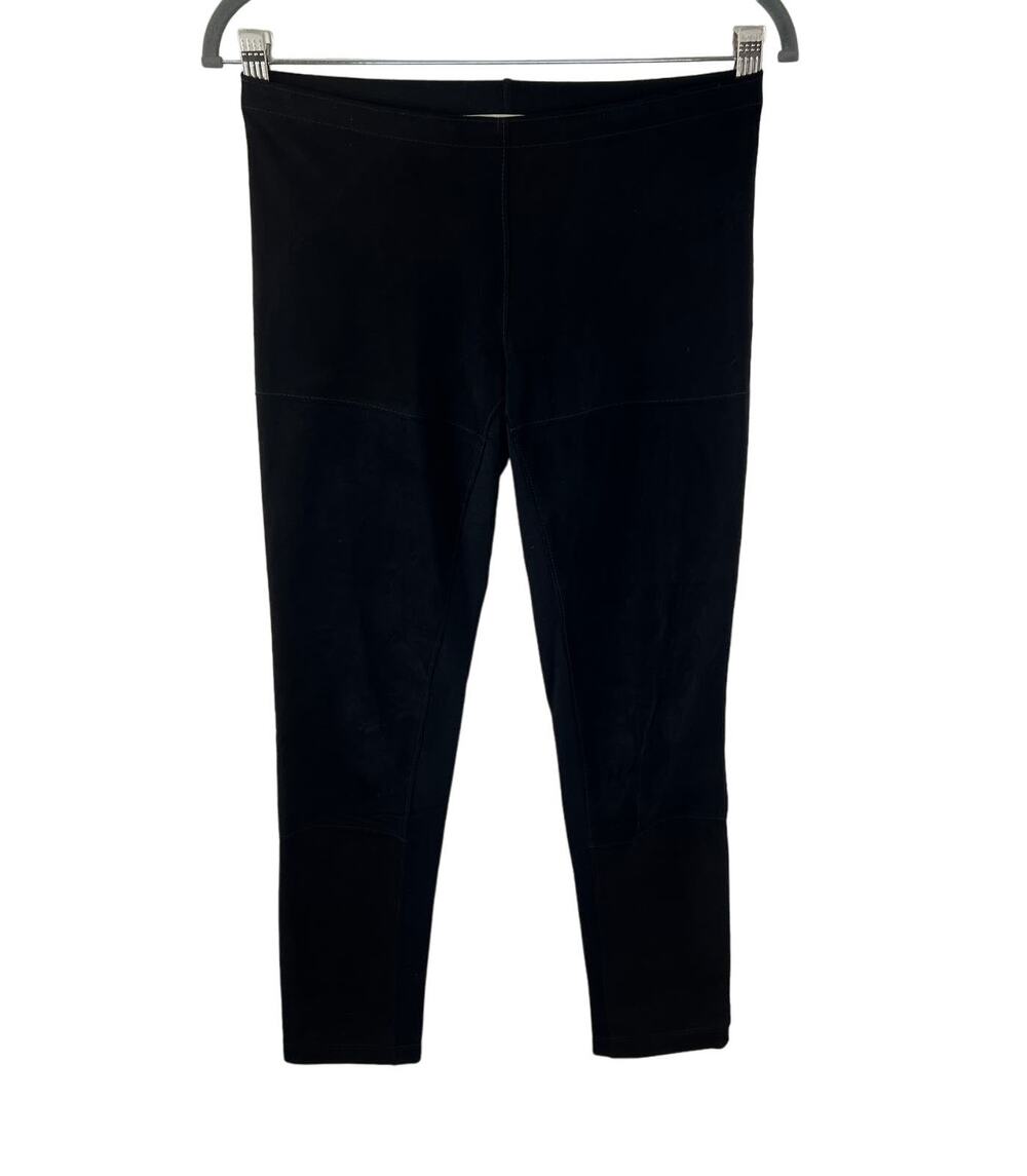 Graham & Spencer Black Suede Pants Skinny Leg Pull-On Low Rise Size P(S) Small
